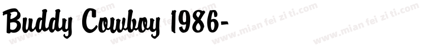 Buddy Cowboy 1986字体转换